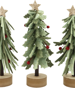 9655 DECOTREES EVERGREEN TREES S/3